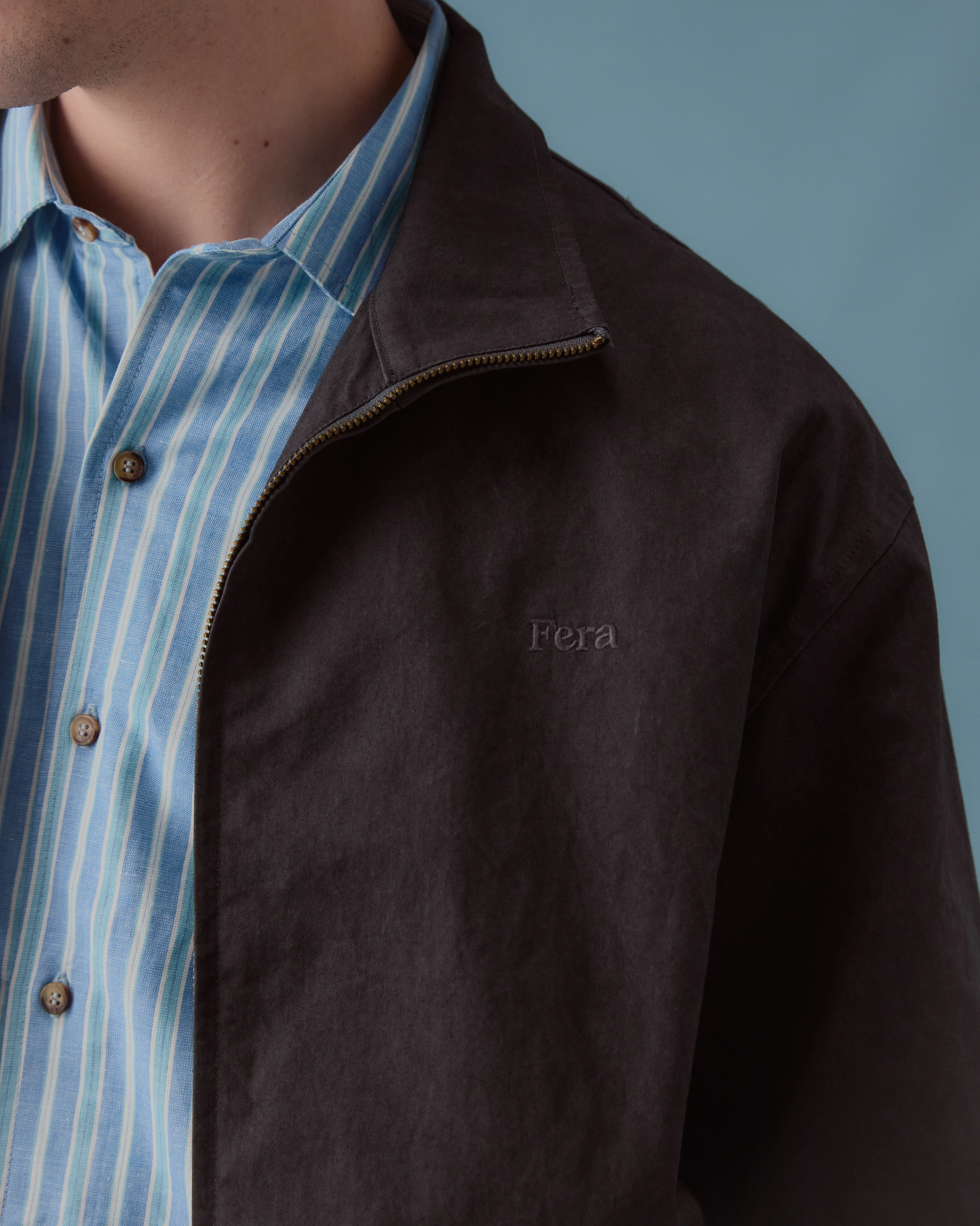 Cotton Windbreaker - Charcoal - Image 4