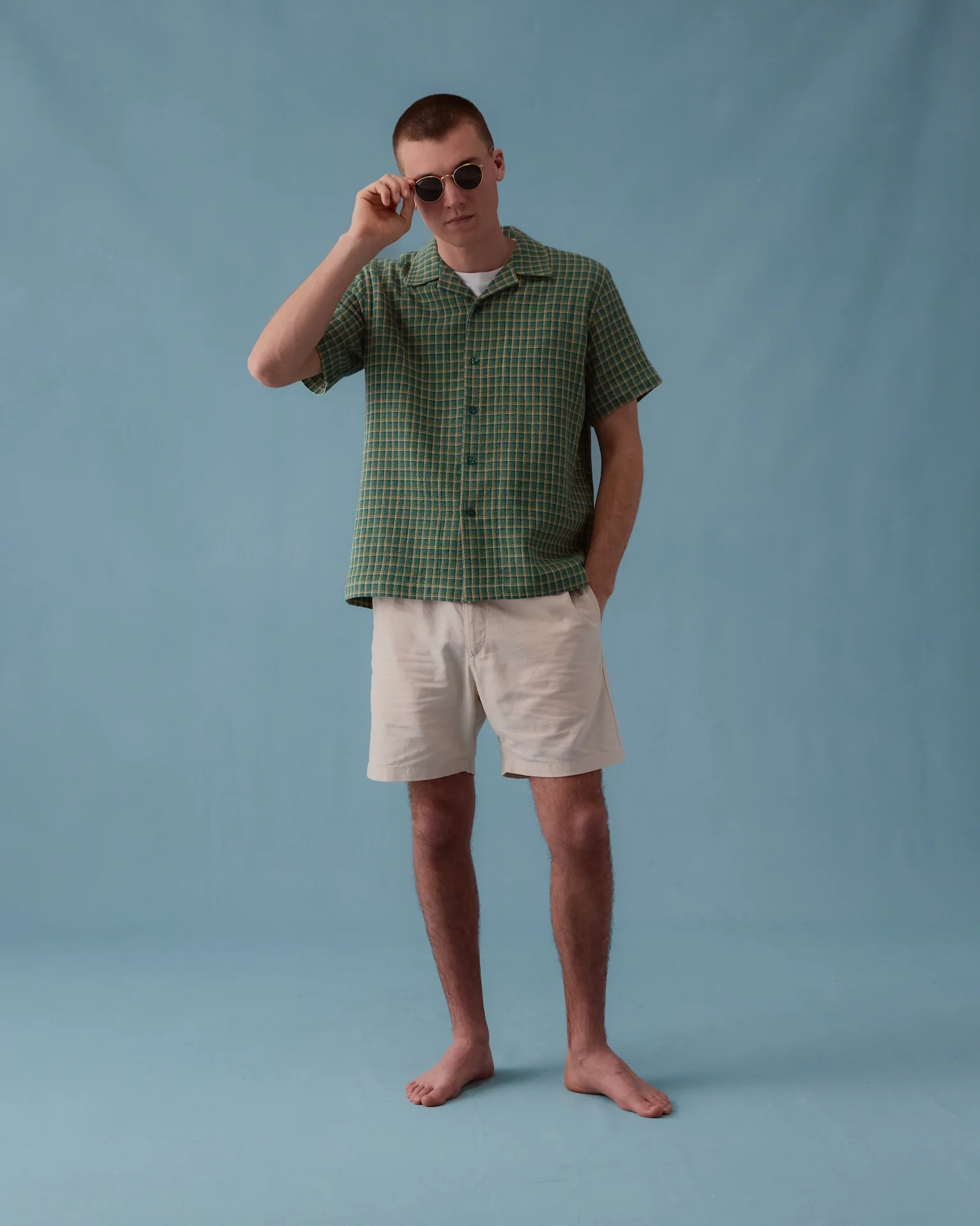 Cuban Collar Shirt - Japanese Weave - Image 4