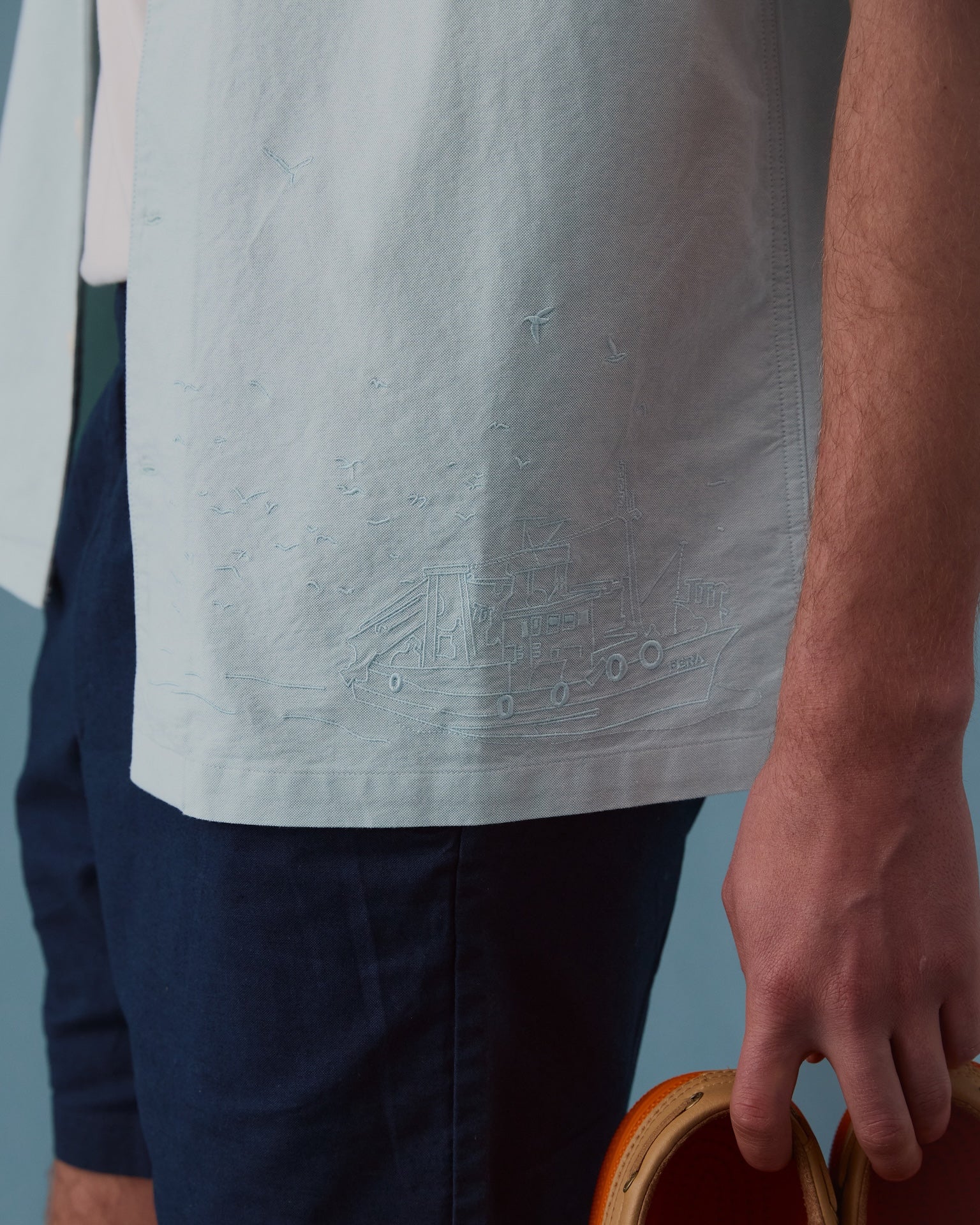 Embroidered Dune Shirt - Mint - Image 4