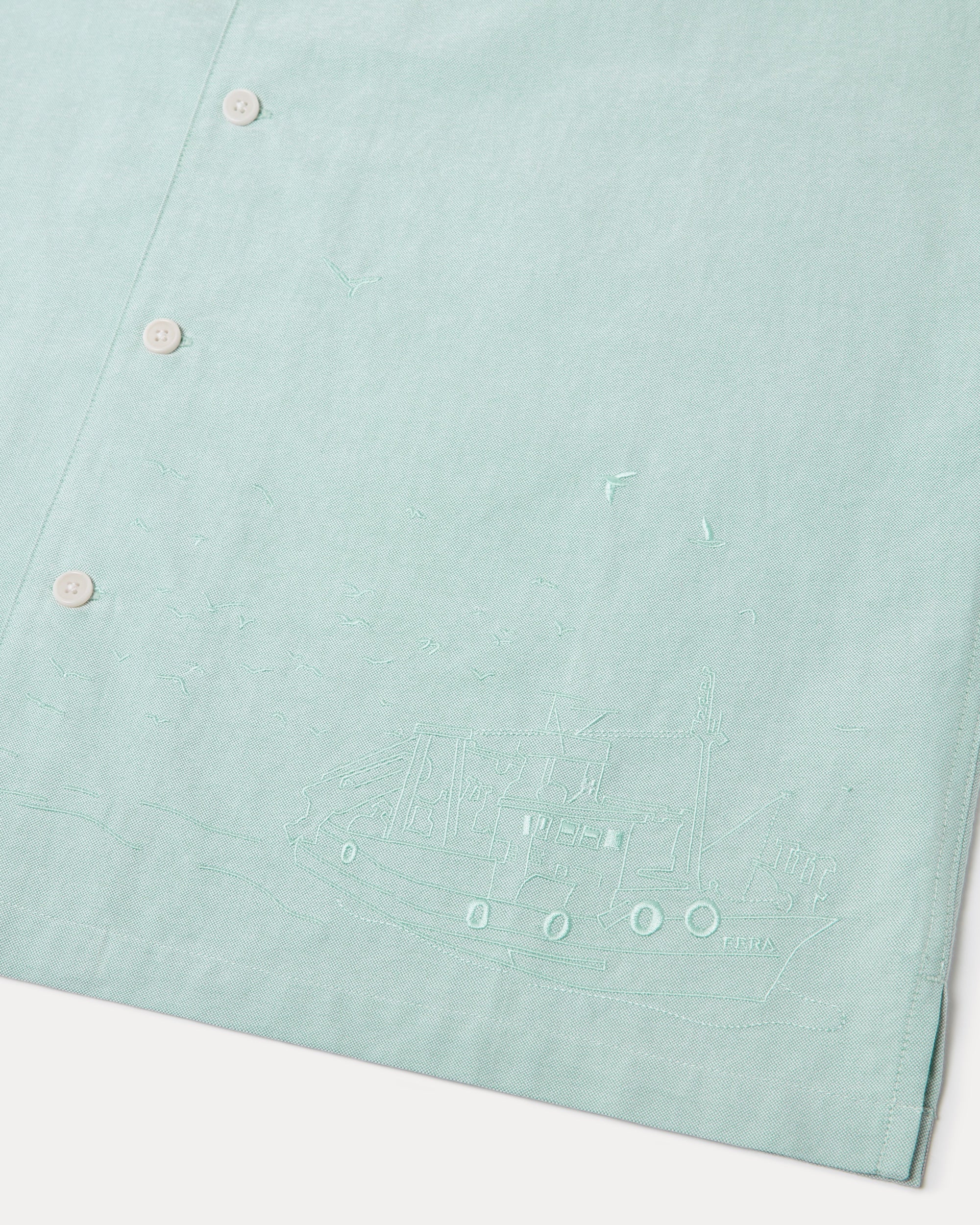 Embroidered Dune Shirt - Mint - Image 5