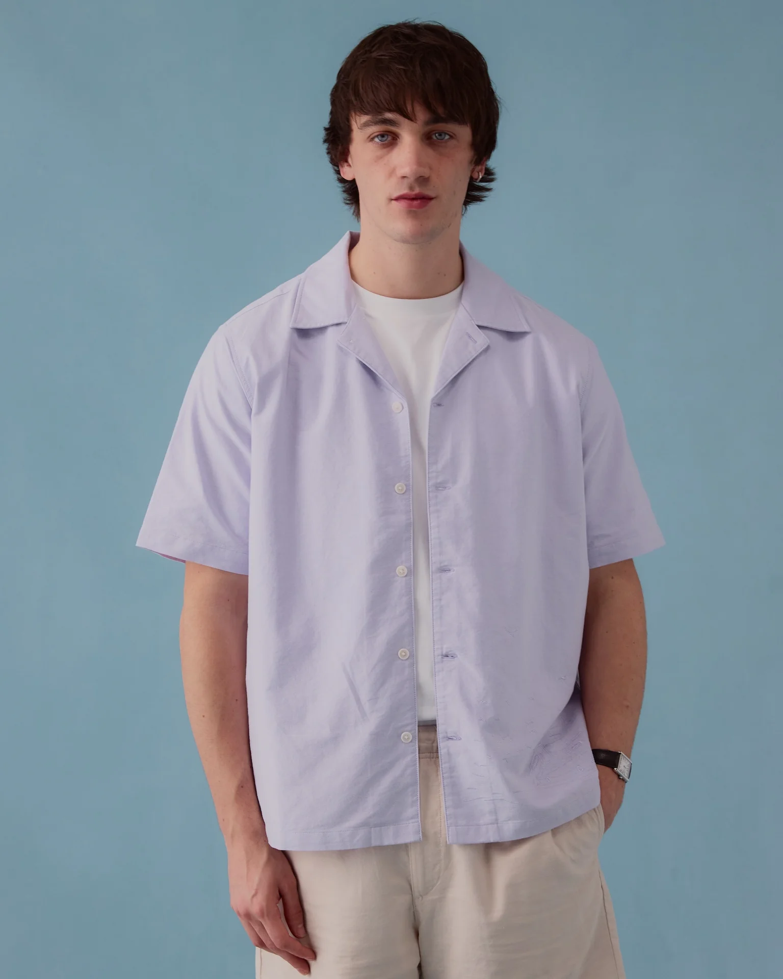 Embroidered Dune Shirt - Purple - Image 3