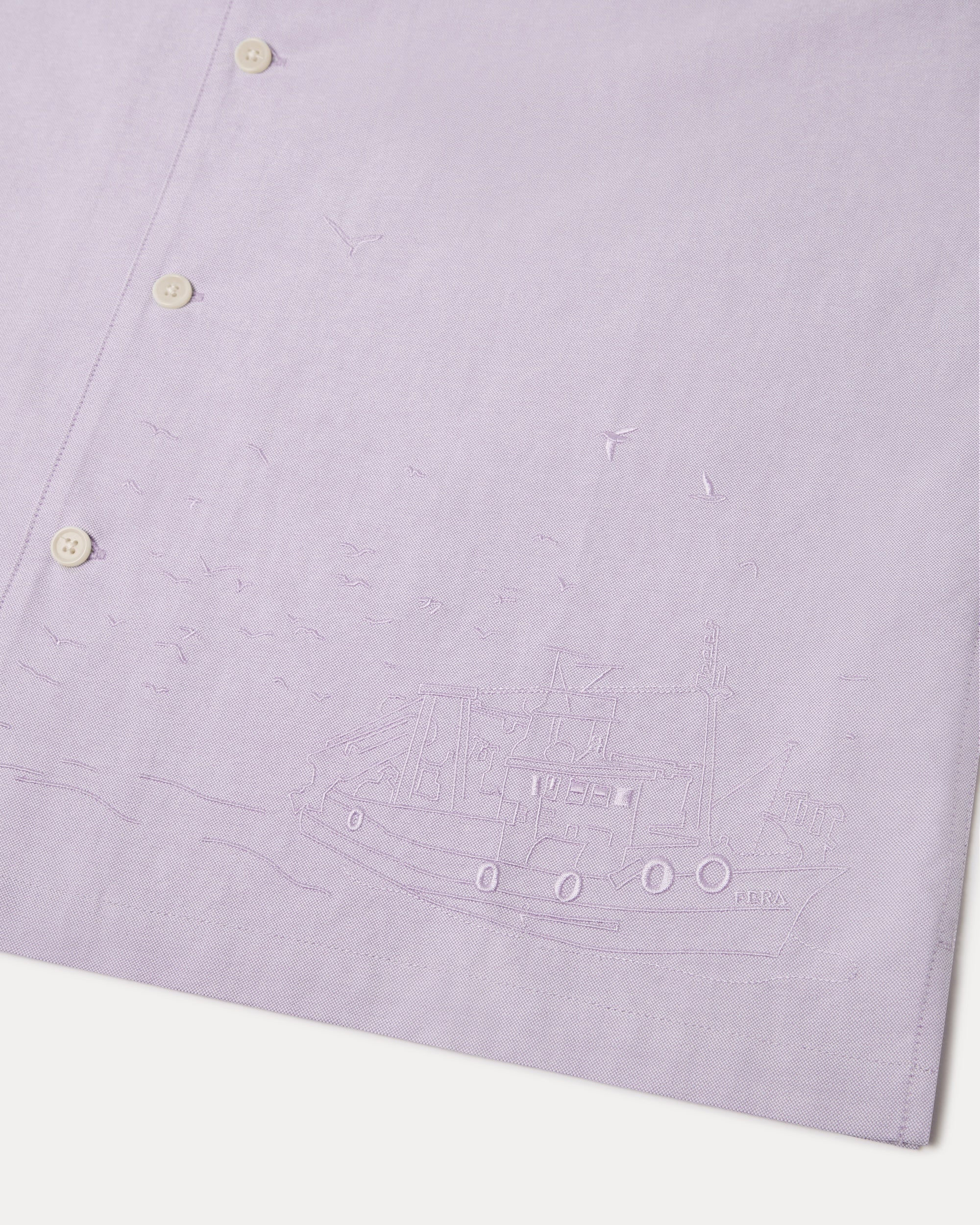 Embroidered Dune Shirt - Purple - Image 5