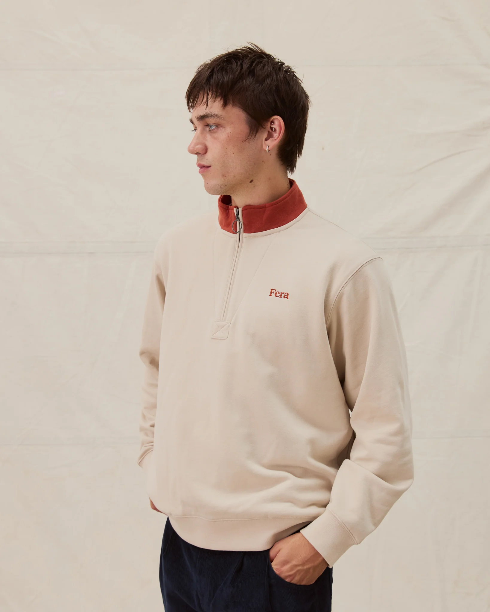 Quarter Zip - Stone - Image 4