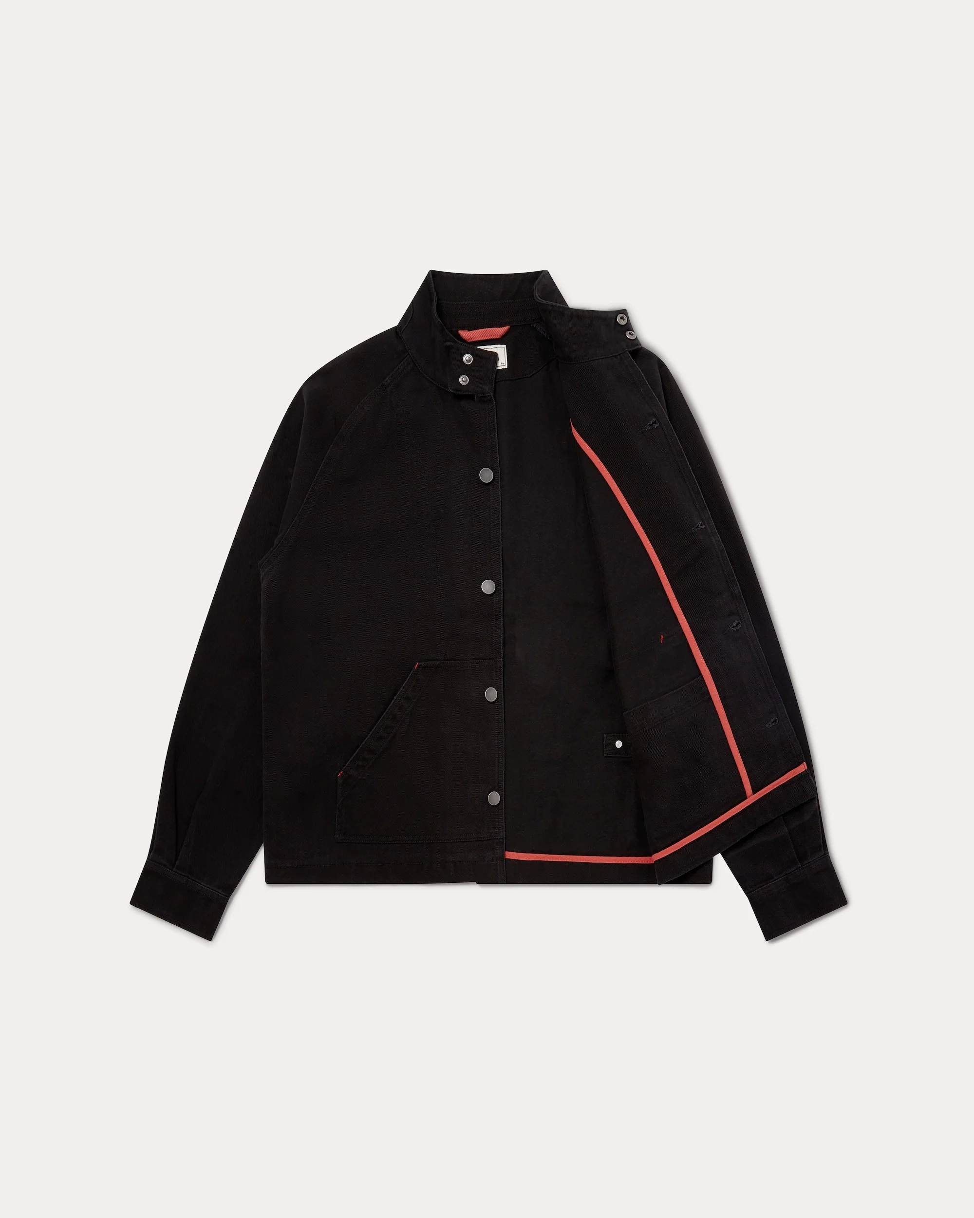 Low Collar Jacket - Black - Image 6