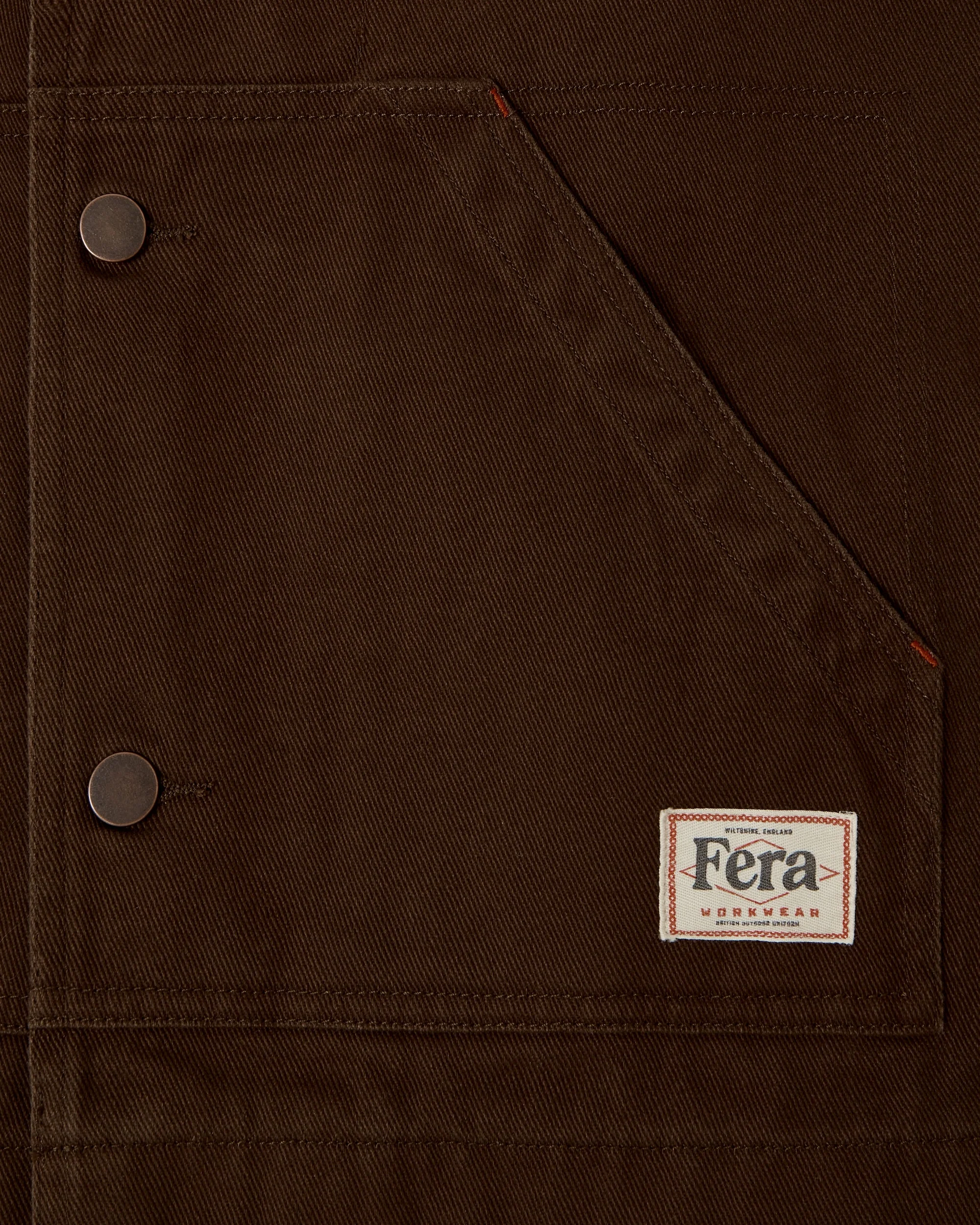 Low Collar Jacket - Brown - Image 5