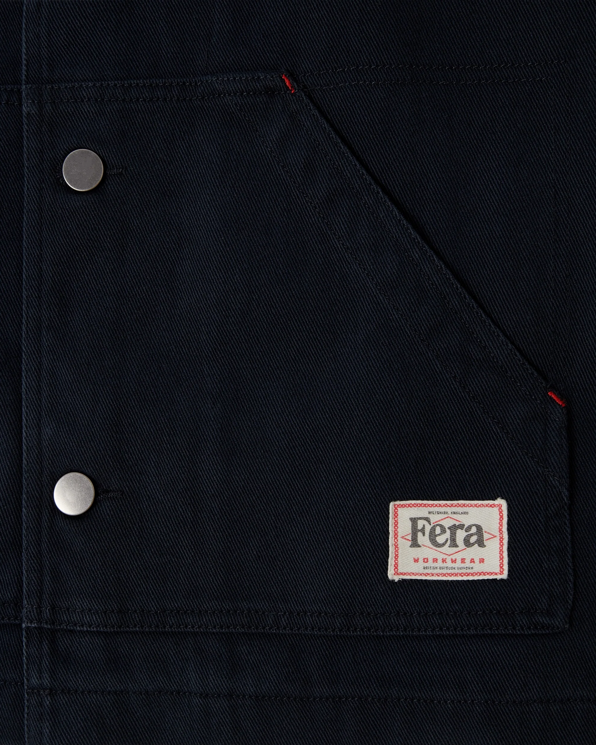 Low Collar Jacket - Navy - Image 5