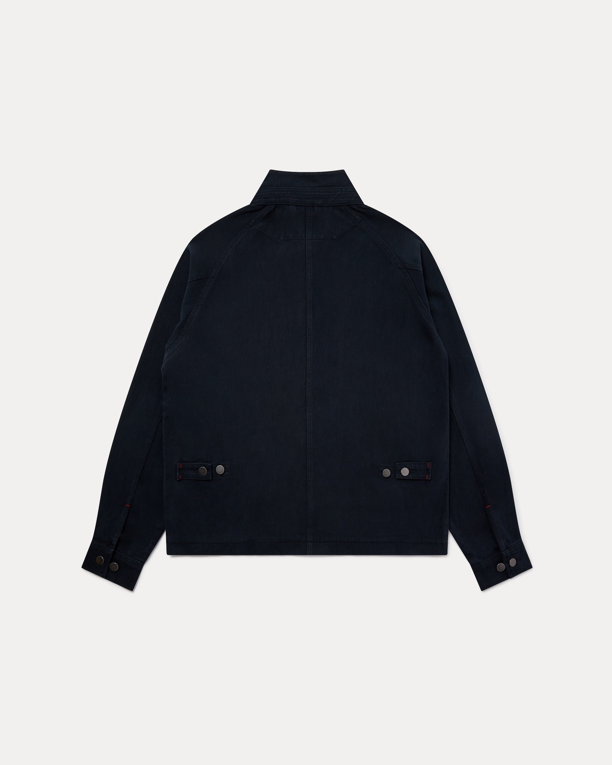Low Collar Jacket - Navy - Image 7