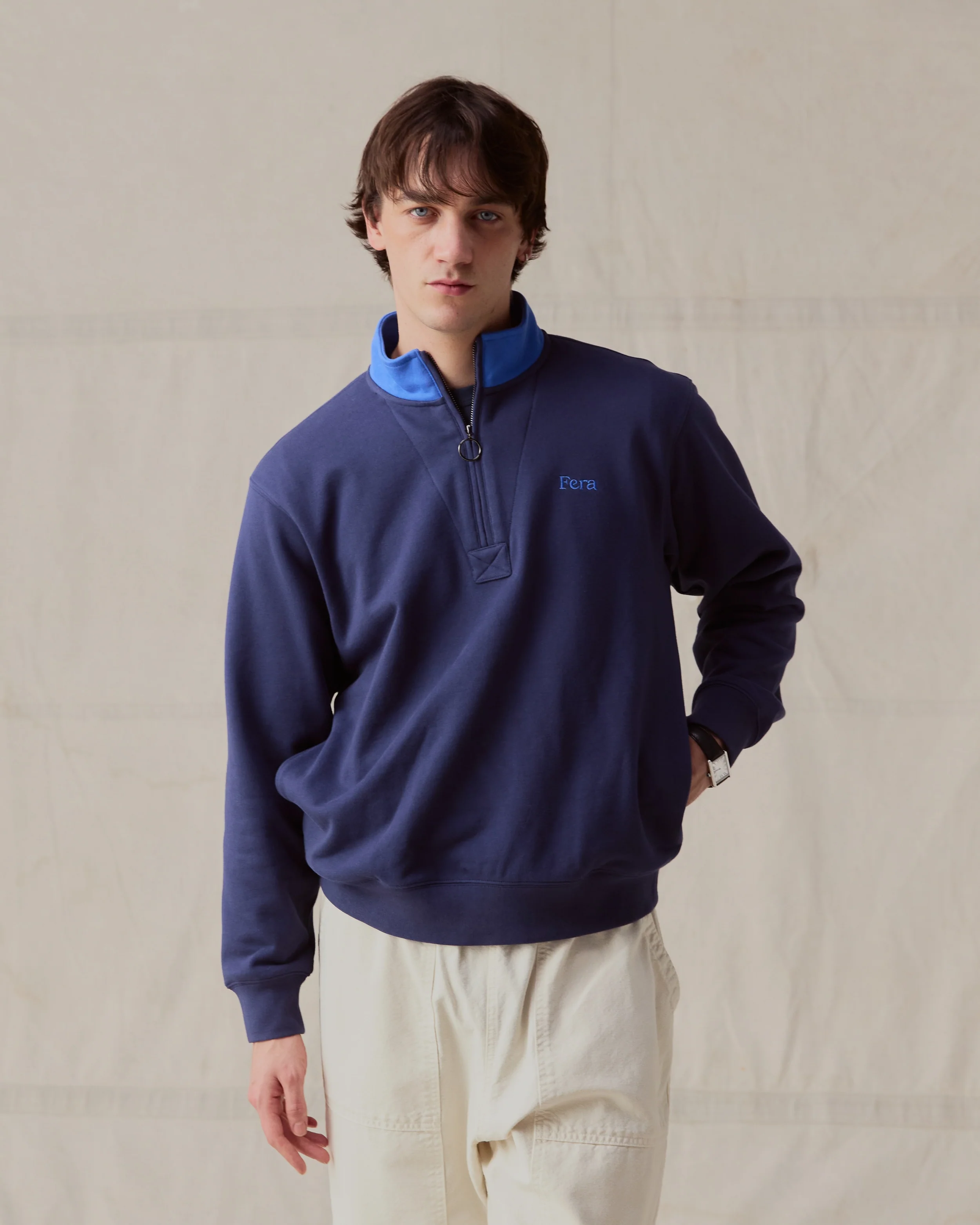 Quarter Zip - Navy - Image 2