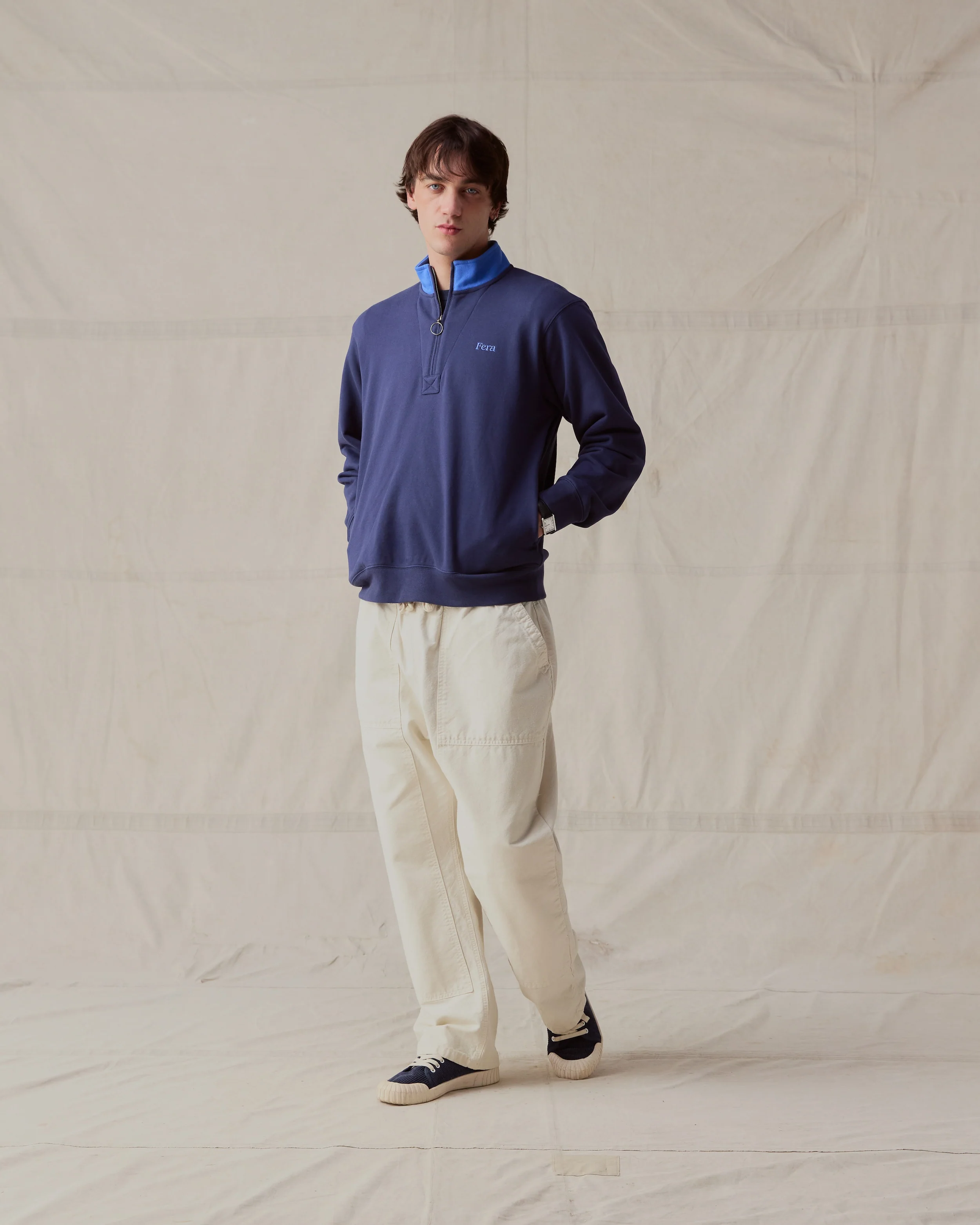 Quarter Zip - Navy - Image 4