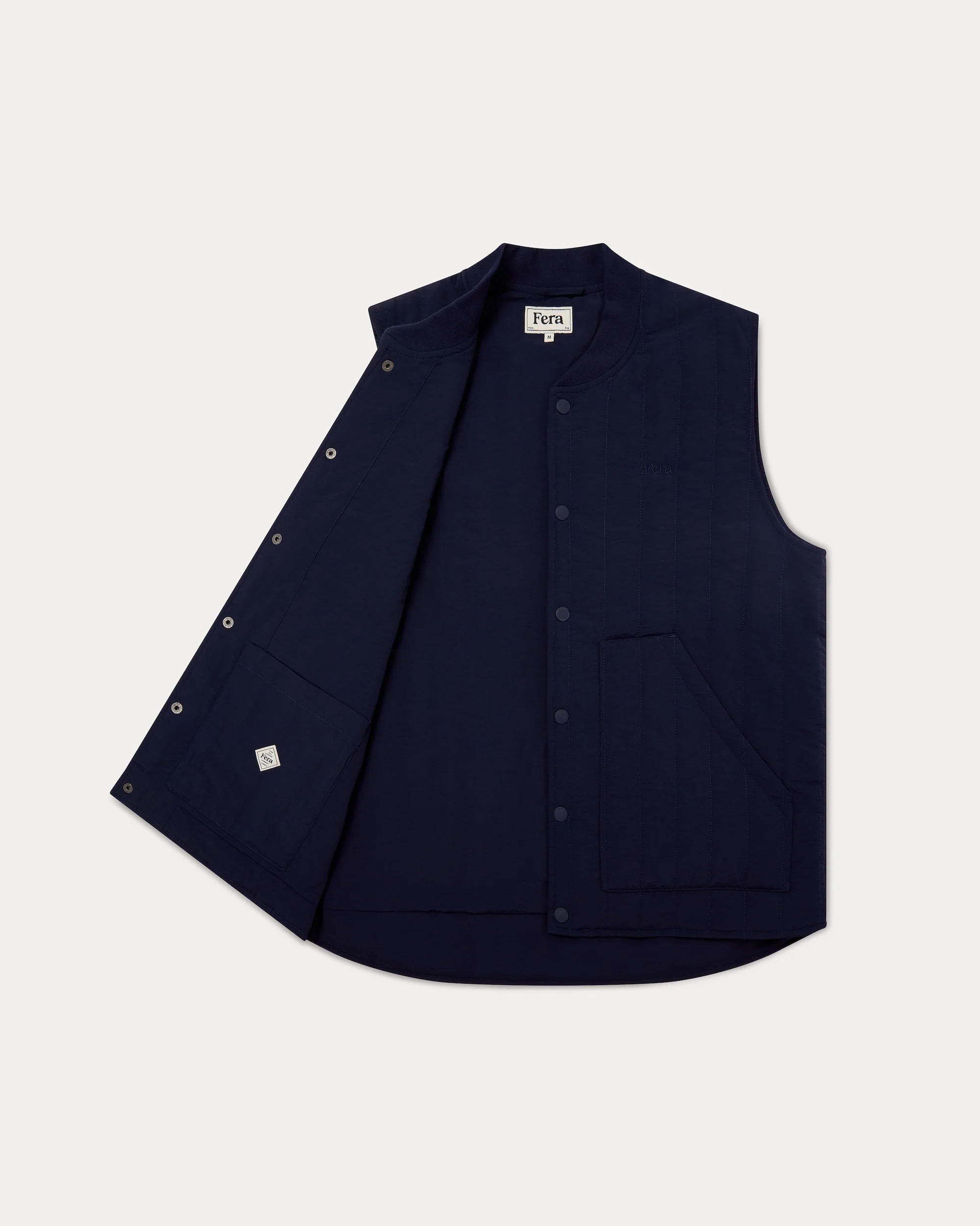 Quilted Gilet - Navy - Image 5
