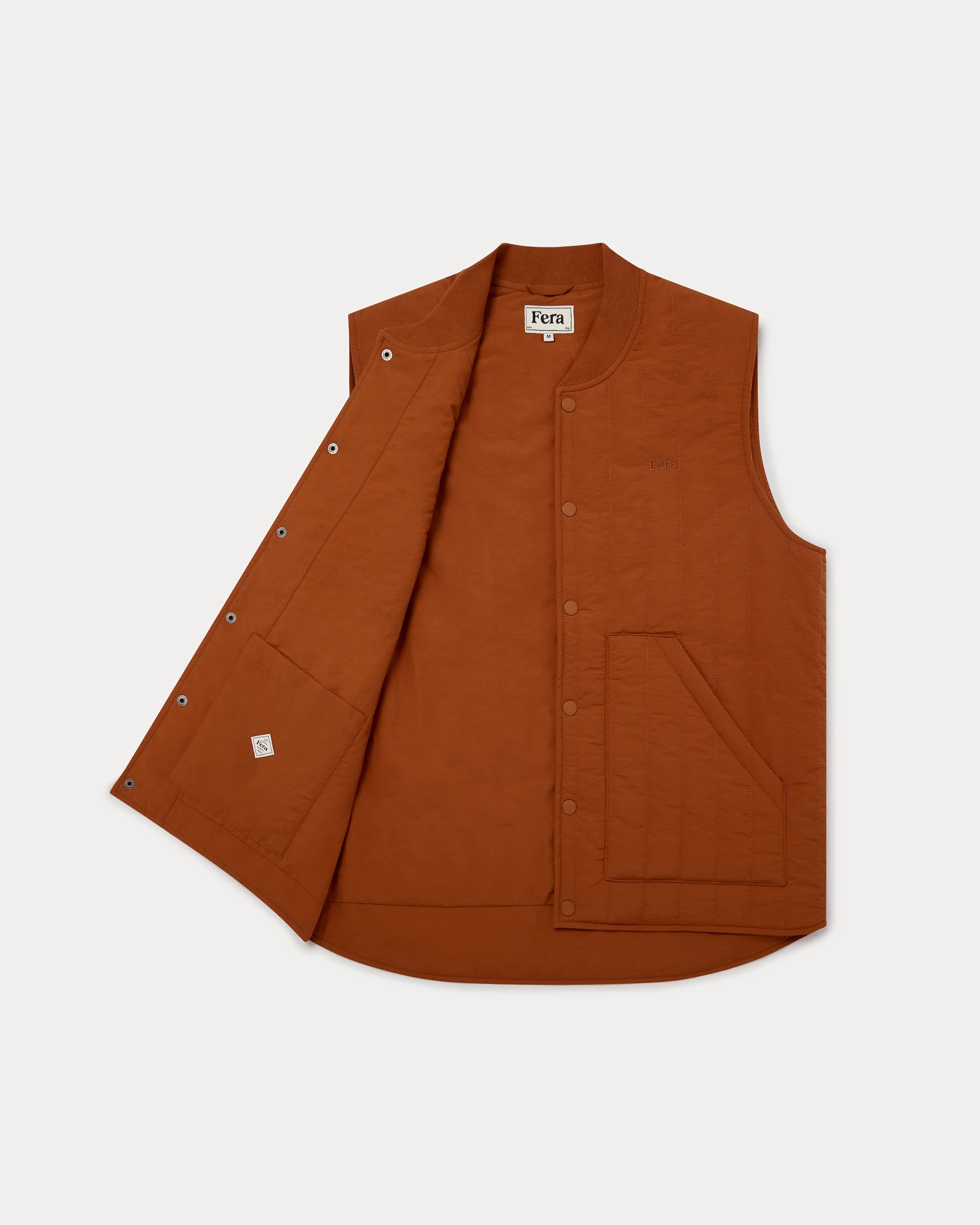 Quilted Gilet - Rust - Image 5