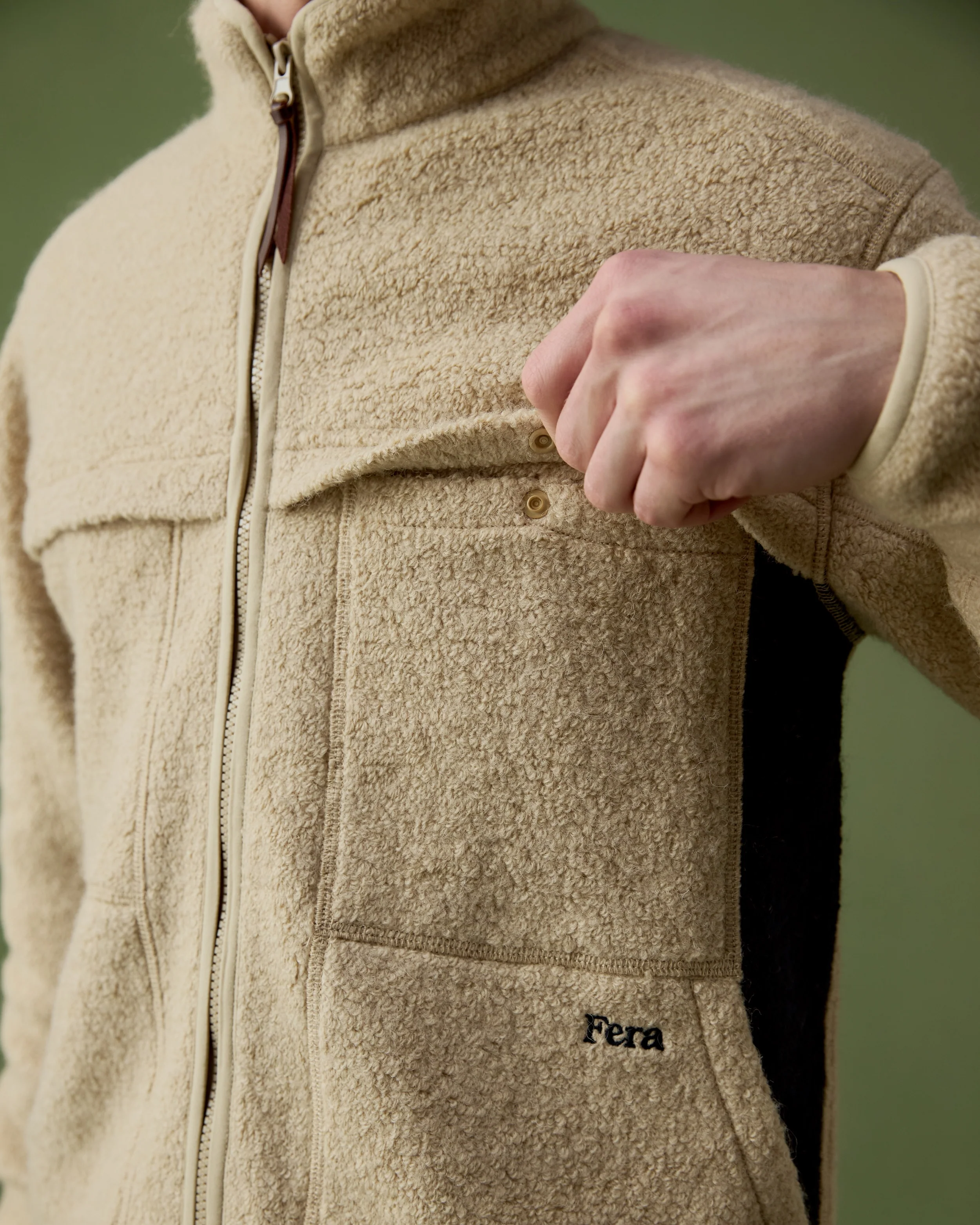 Swale Wool Fleece - Ecru - Image 4