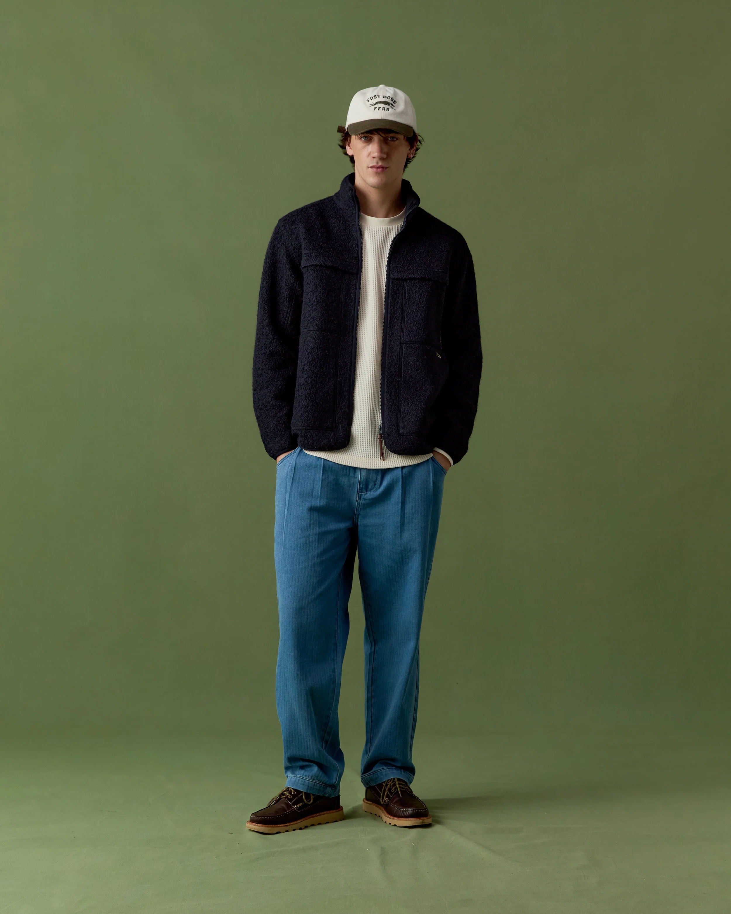 Swale Wool Fleece - Navy - Image 2