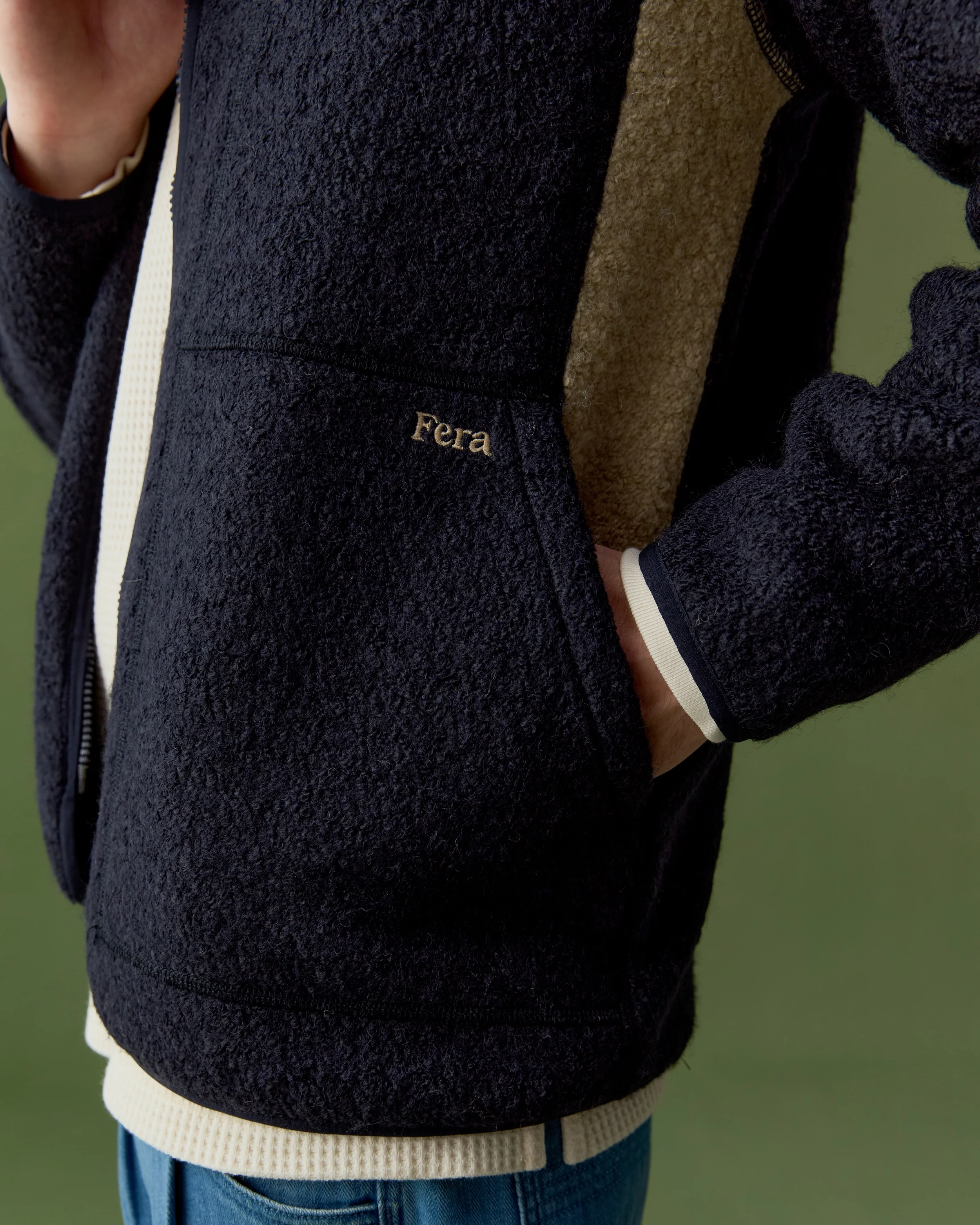Swale Wool Fleece - Navy - Image 4