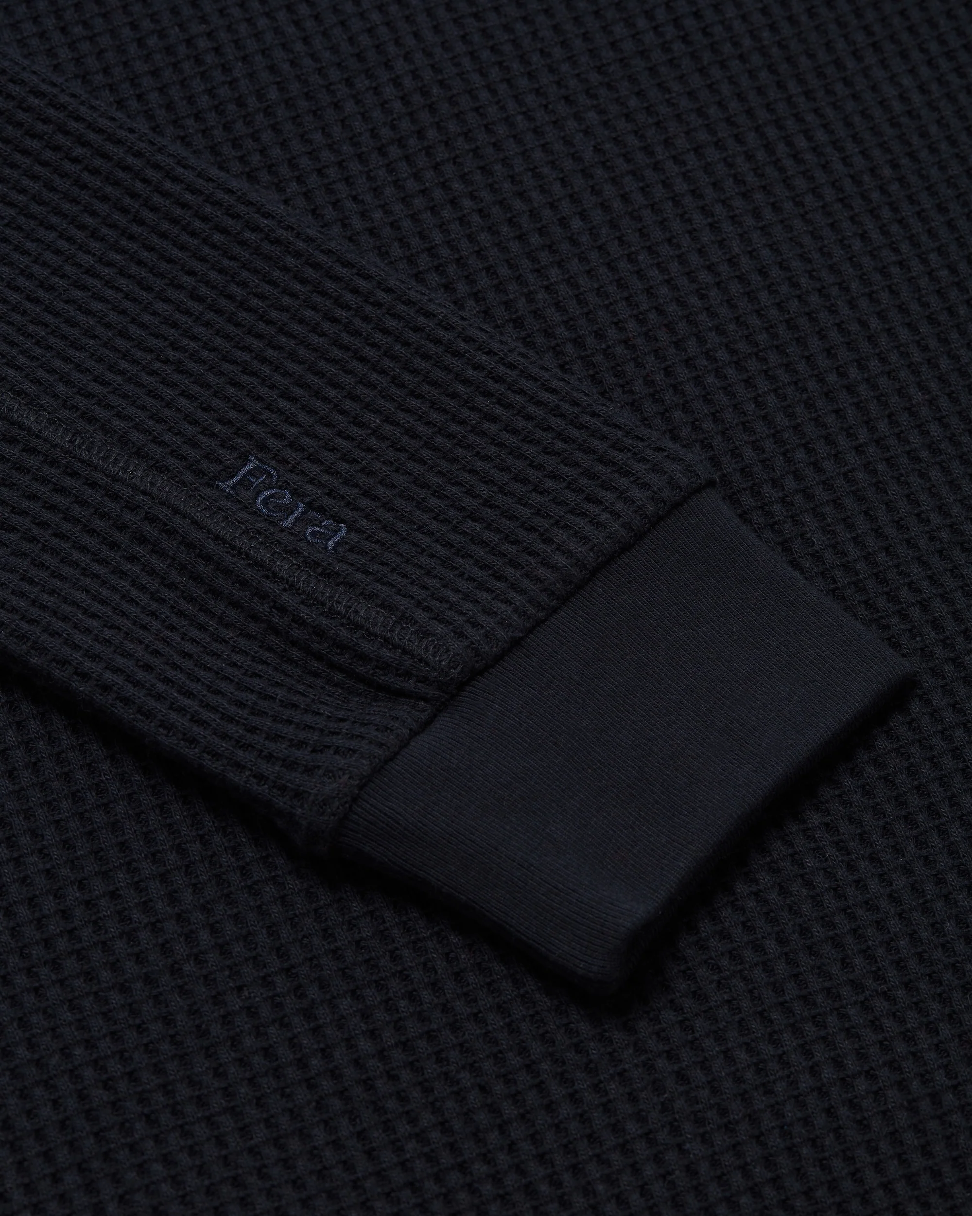 Waffle Long Sleeve - Navy - Image 4