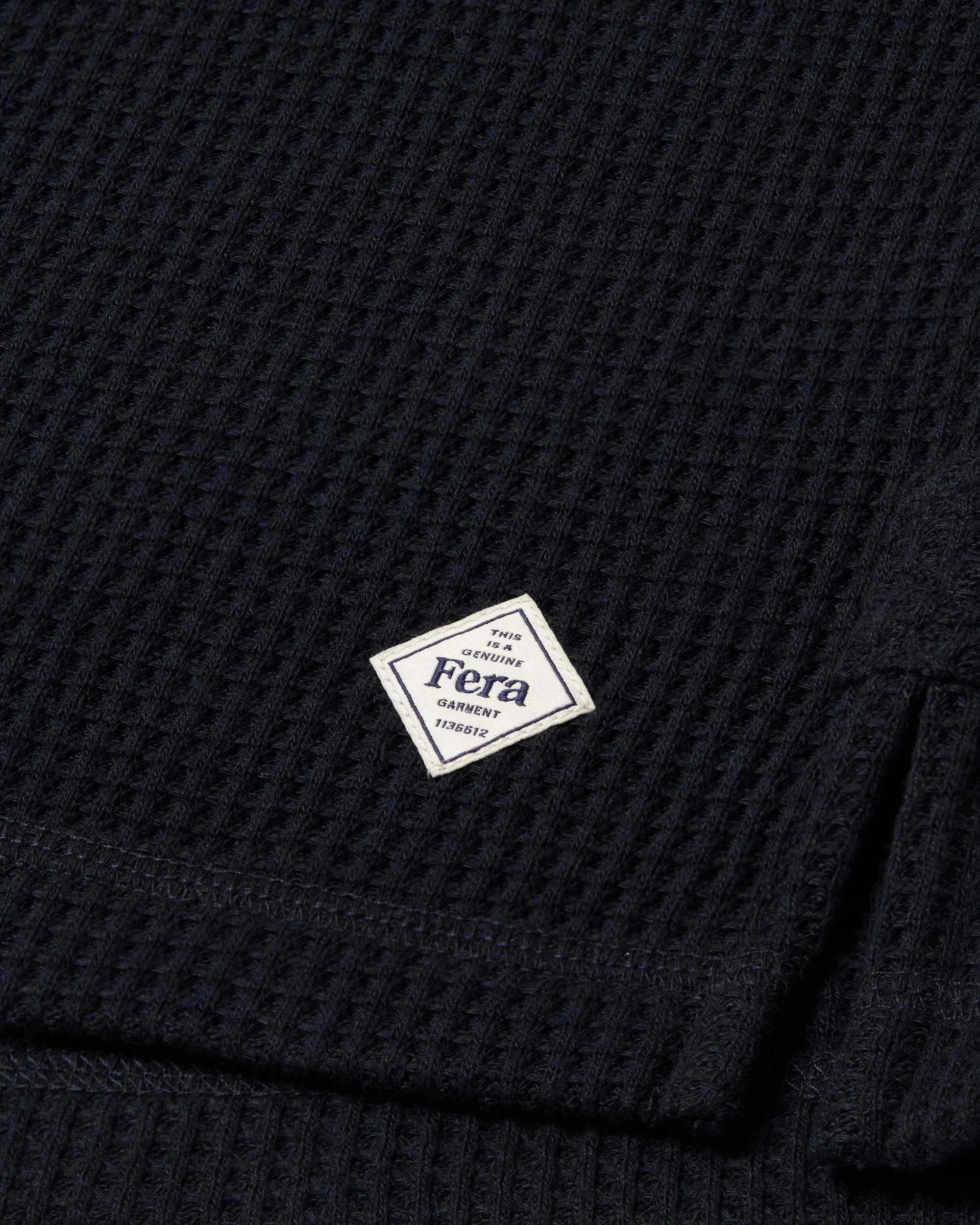 Waffle Long Sleeve - Navy - Image 5